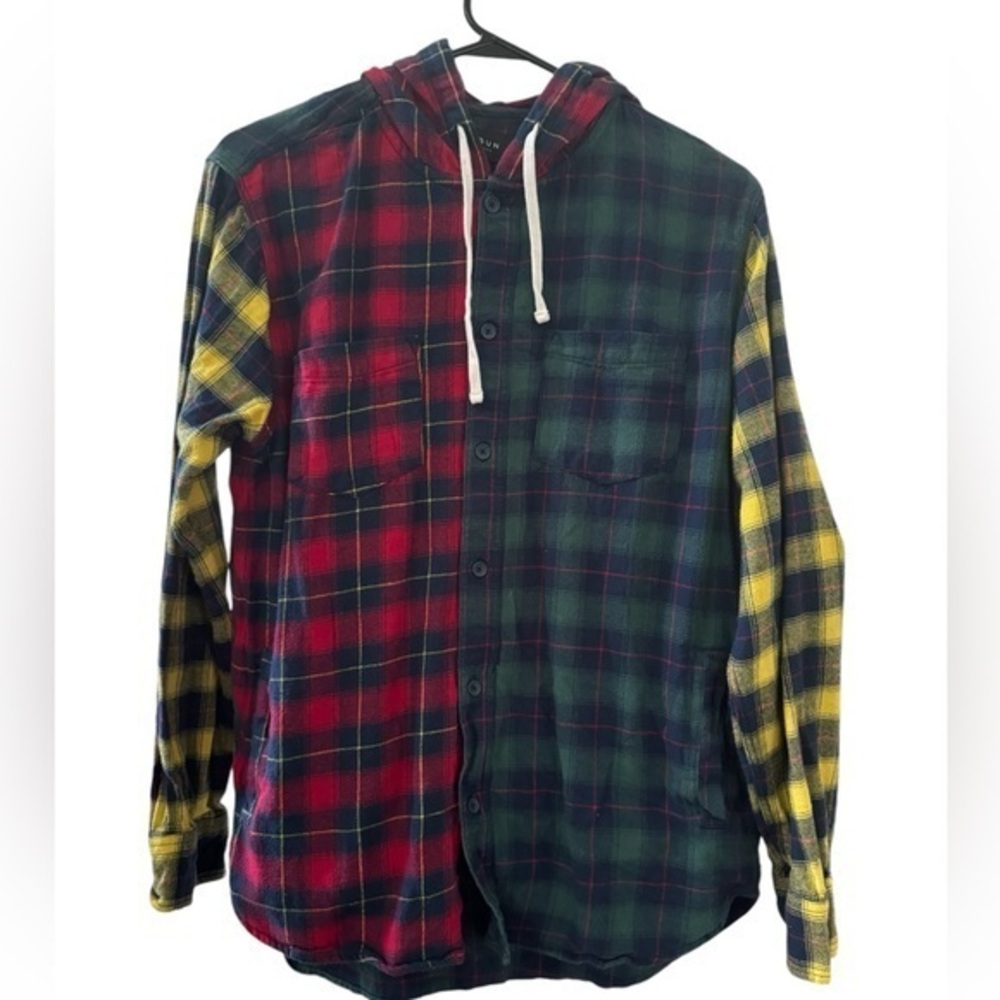 PacSun Men’s Medium Flannel multicolored hoodie